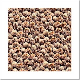 Fall Pinecone Pattern Posters and Art